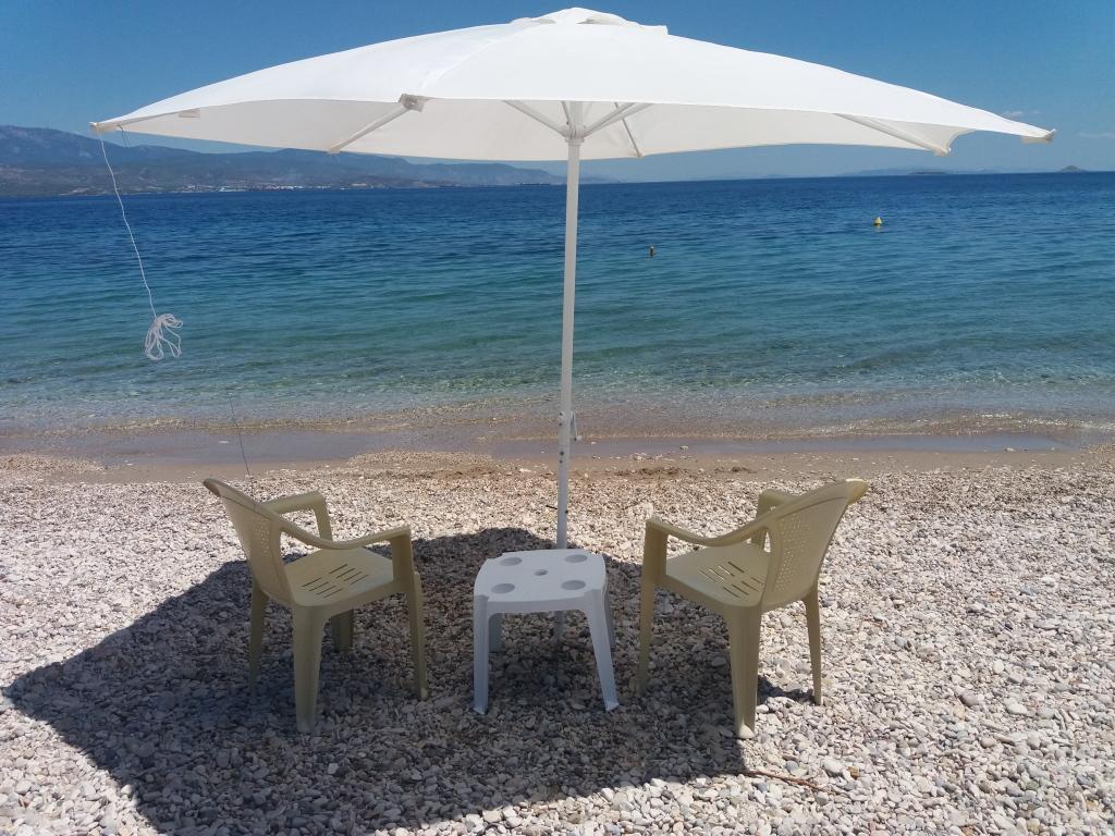 Per Mare Villa Loutra Oraias Elenis Bagian luar foto